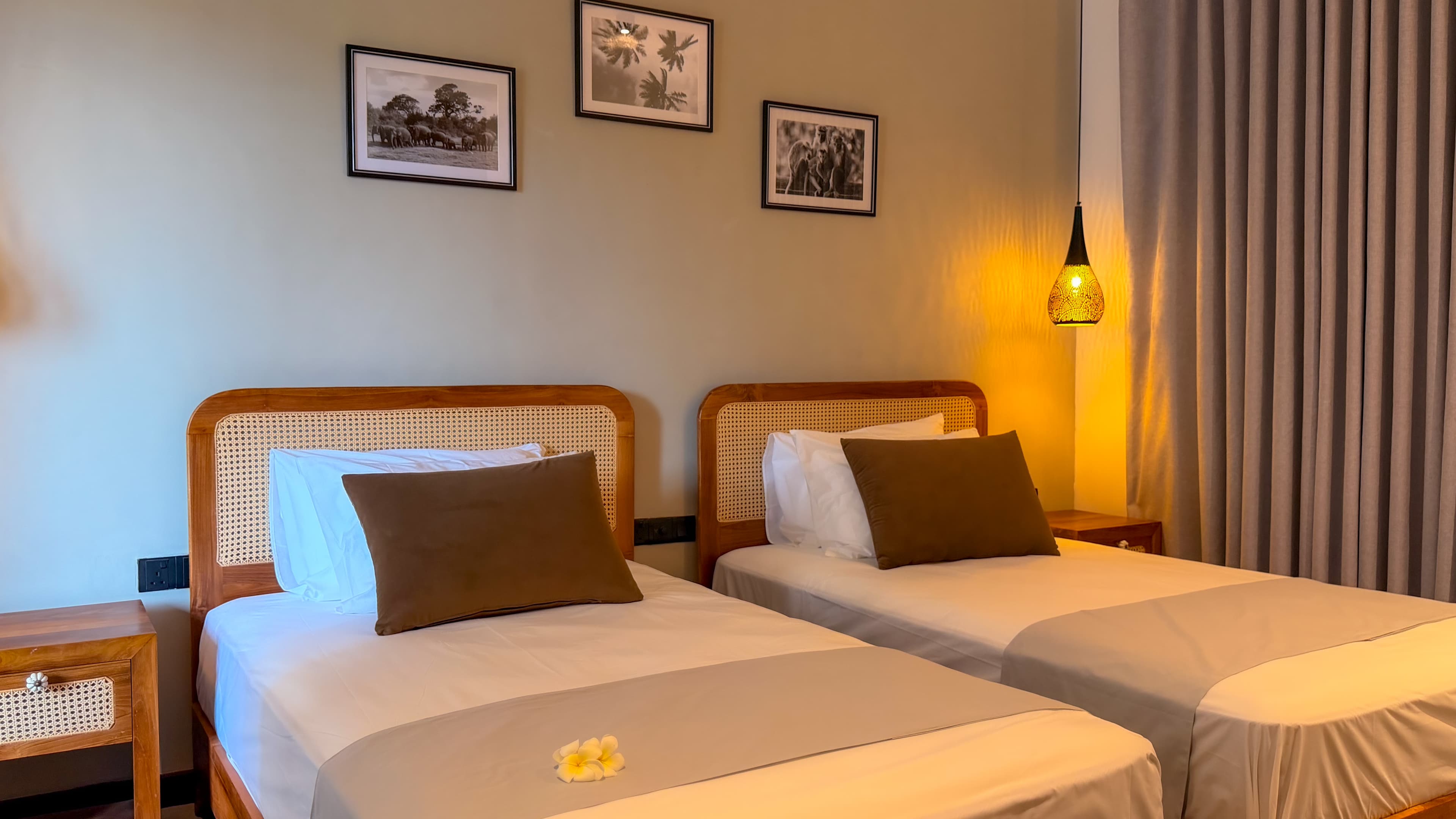 Twin Room, Room 04 at Ayu by TARA, two large single beds